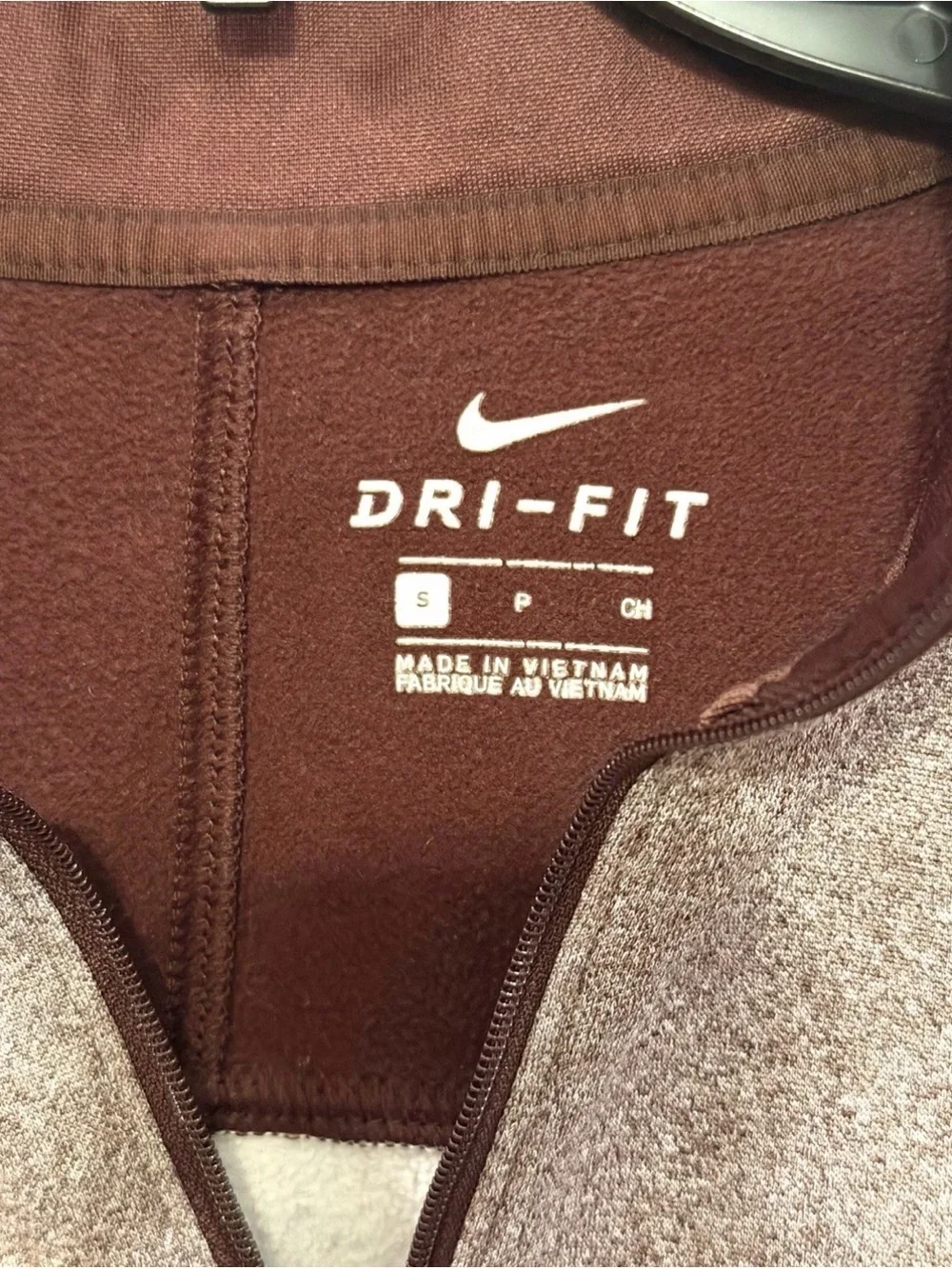 Nike Men’s Small Dri-FIT Maroon Quarter-Zip Performance Jacket